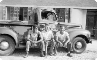 Al Stevenson, center, at Iowa Street facility